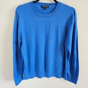 Banana Republic Woman Size XL Royal Blue Sweater Silk & Cashmere Blend Classic